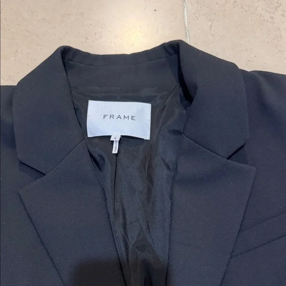 Frame Denim Women's Classic Black Suit Jacket - Picture 2 of 6